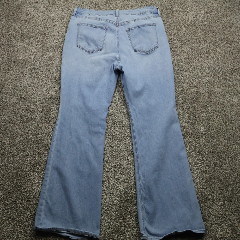 Old Navy jeans womens 16 Wow Flare Light Wash High Rise Denim 34X30